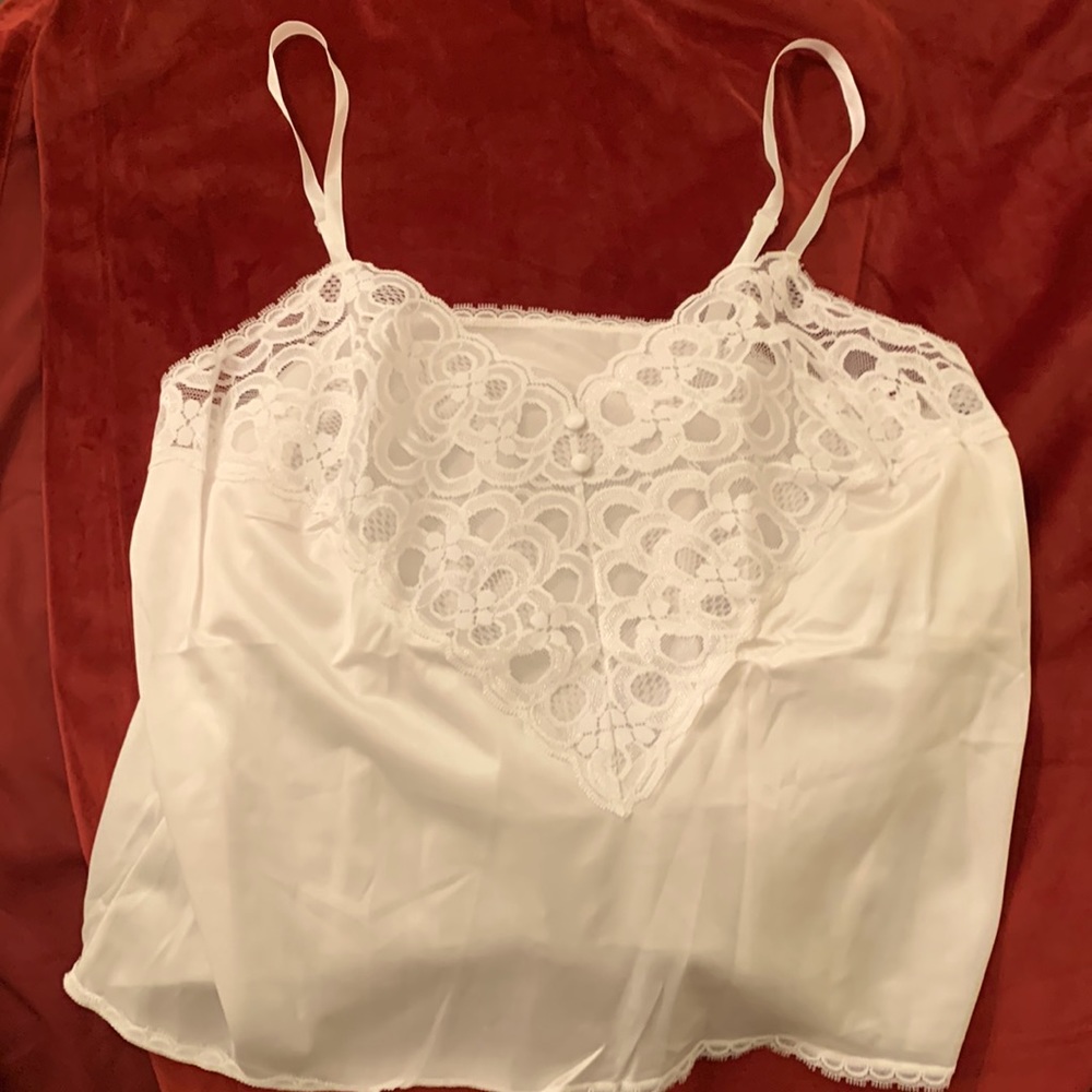 Ladies White Lace Camisole Sz 38